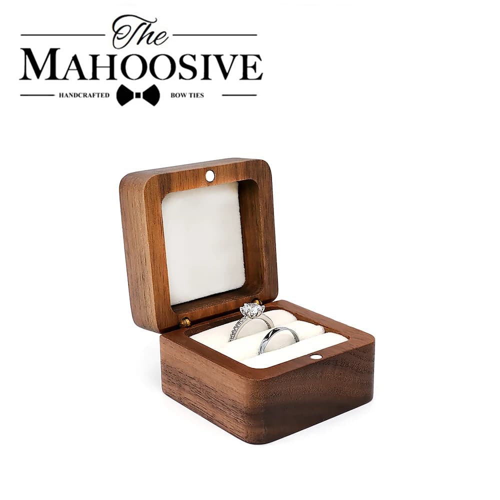 Wood Ring Box Wedding Jewelry Organizer Gift Box Personalized Engraving Proposal Ring Holder Bracelet Earring Packaging
