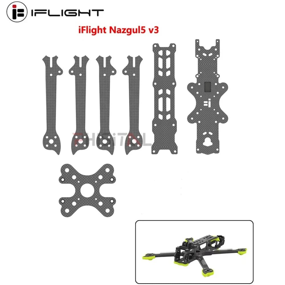 Original  iFlight Nazgul5 V3 FPV Frame Replacement Part for camera side plates/middle/top plate/bottom plate/arms