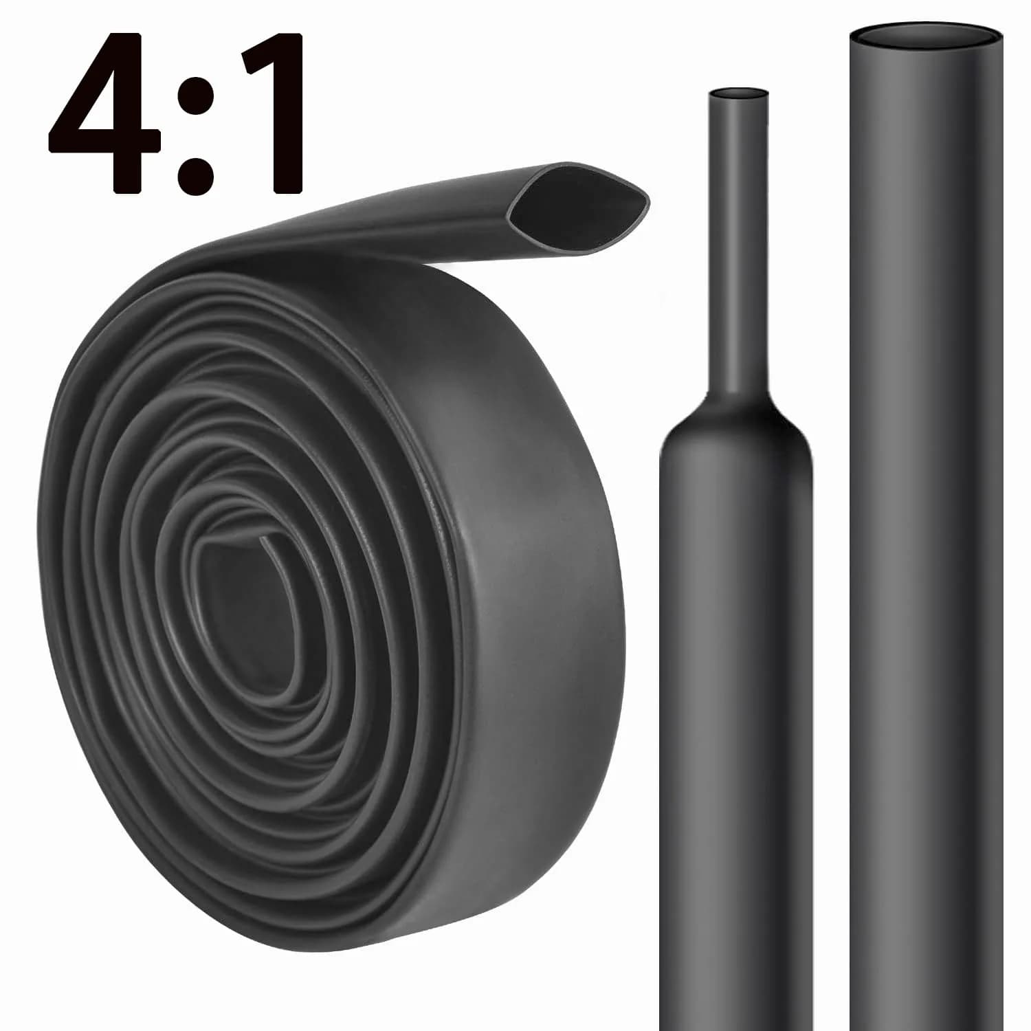 1M/2M/3M 4:1 Heat Shrink Tubing Diameter 4 6 8 12 16 20 24 32 40 52mm Backing Rubber Sleeve Double Wall Tube