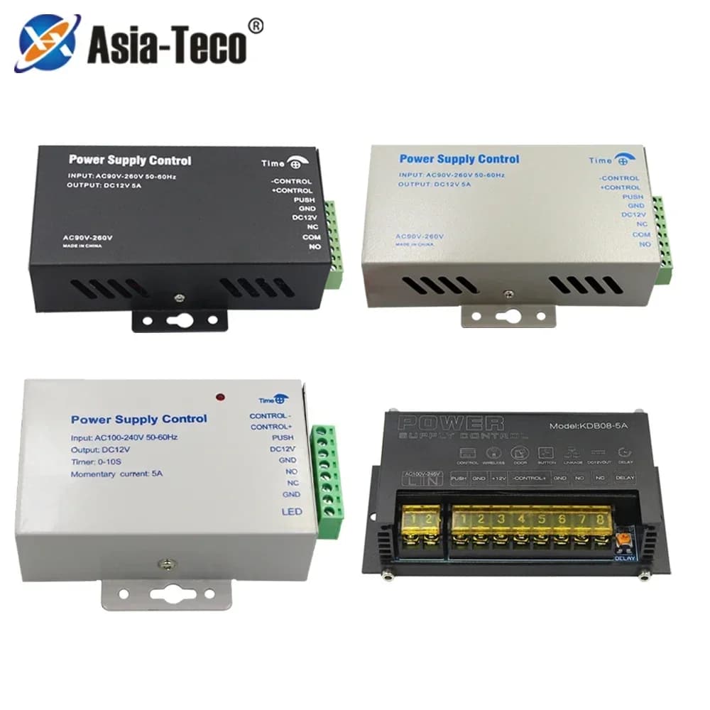DC 12V 5A Access Control Power Supply Switch AC 110V-240V Input Power Source Supplier Adapter for Video Intercom System Access