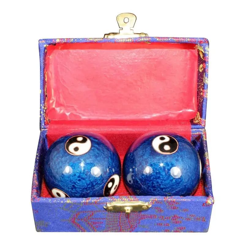 2pcs 1.85-Inches Chinese Baoding Balls Chinese Medicine Balls Metal Meditation Balls Health Balls with Chimes for Hand Relief