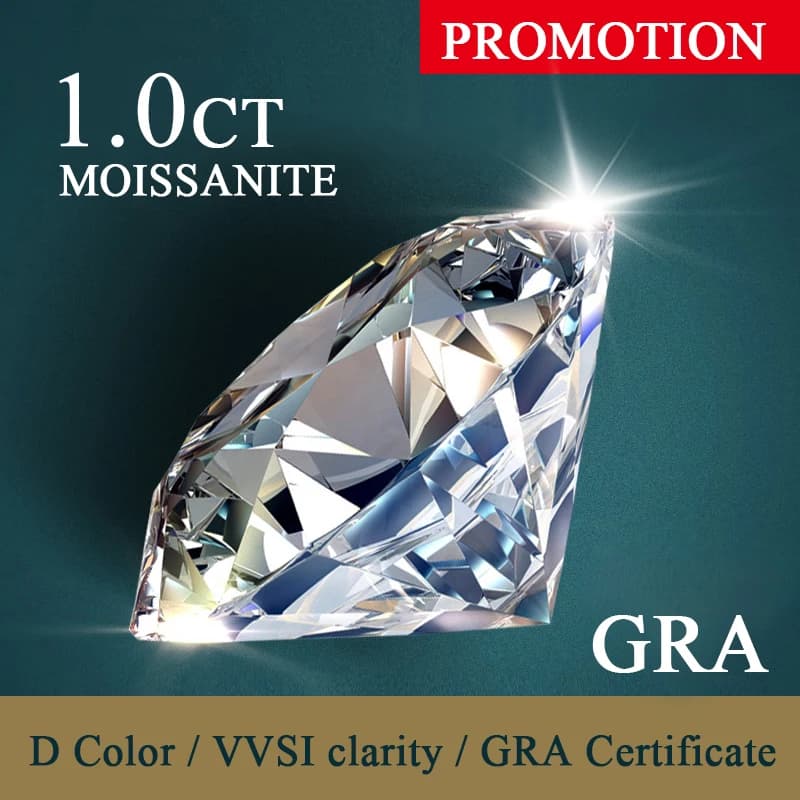 B 100% Real Moissanite Certified Lab Grown Pass Diamond Tester Pen Loose Gemstones Moissanita Stones For Jewelry