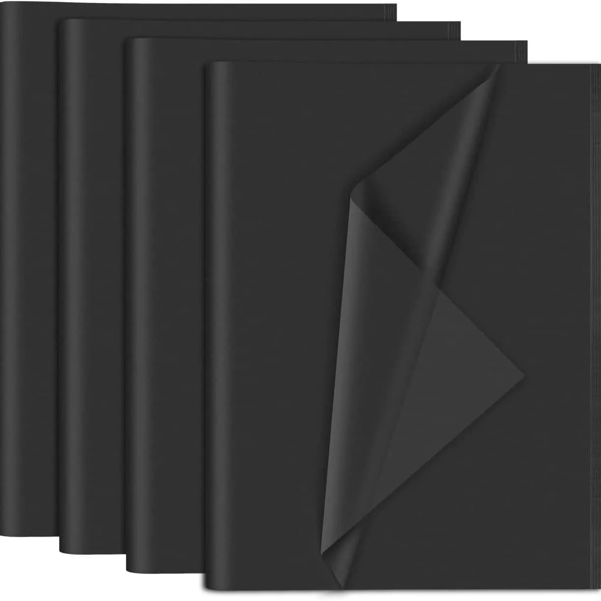 100 Sheets Black Copy Paper 35x50cm Handmade Gift Bouquet Wrapping Paper DIY Redwine Packaging Tissue Paper for Artworks