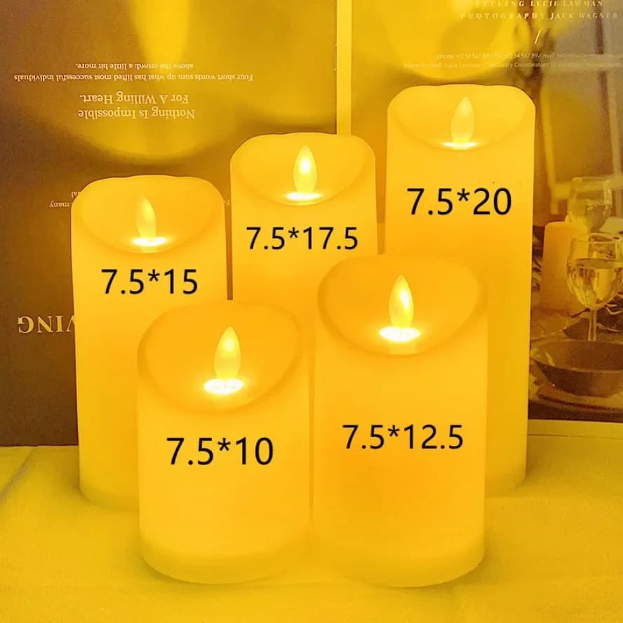 Flameless Flickering LED Candles Light Flameless Candles Battery Powered Candles for Wedding Decor Birthday Party Supplies Warm