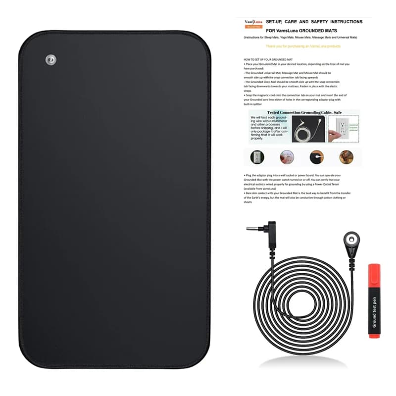30X60CM Earthing Mat Grounding Pad for Improves Sleep,Enhanced Circulation,Reduces Inflammation & Pain Grounding Mat for Desk