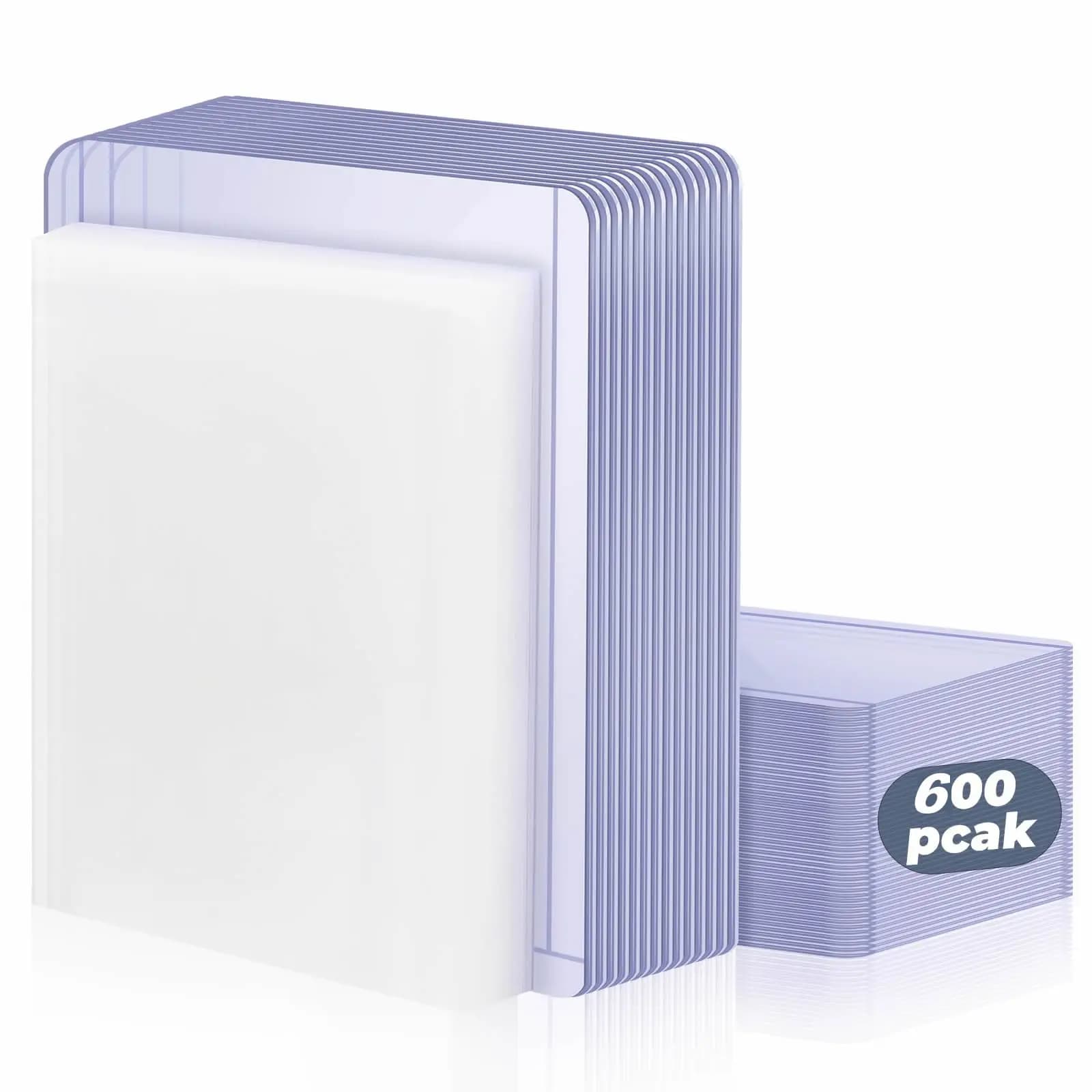 100-600pcs Card Sleeves Hard Soft Card Holder Covered With Protective Filmclear Trading Protectors For Pokmone Football Gamecard