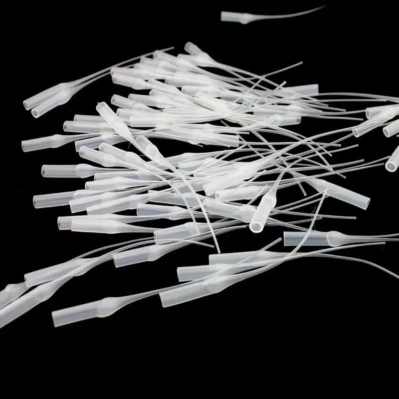 50-200pcs Glue Micro-Tips Plastic Glue Bottle Tips Glue Extender Precision Applicator Dropping Tube Nozzle For Crafting Lab