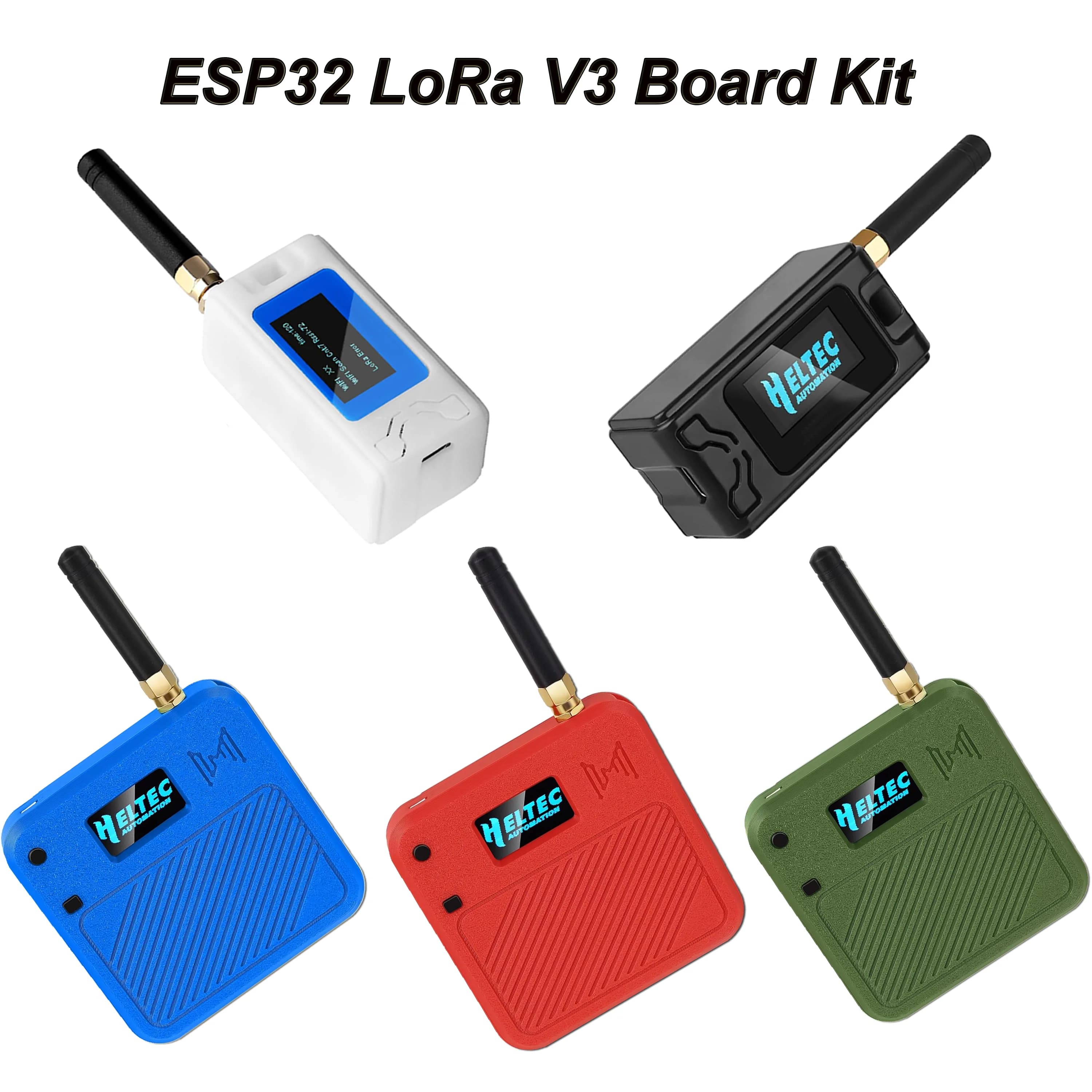 Meshtastic Heltec V3 WIFI LoRa 32  868MHZ ESP32 SX1262 0.96 Inch Blue OLED Display Development Board for Arduino With Case