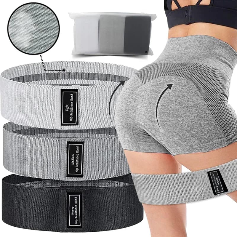 Fabric Resistance Hip Booty Bands Glute Thigh Elastic Workout Bands Squat Circle Stretch Fitness Strips Loops Yoga Gym Equipment