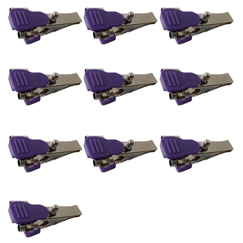 10Pcs multi-function  ECG/EKG Alligator Clip Electrodes for Animals  Veterinary or to use with  banana plug Used to Fix Cables