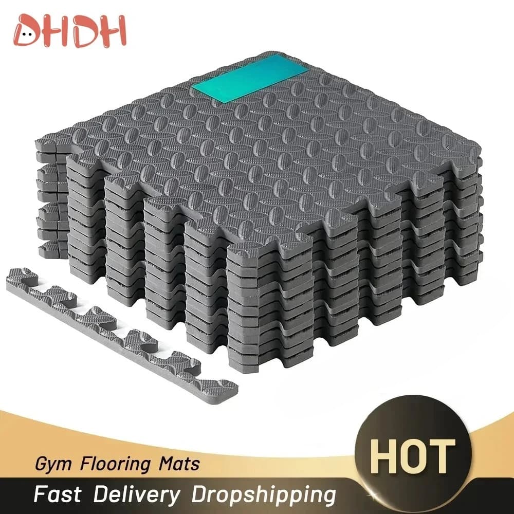 4~20Pcs Puzzle Fitness Mat, Eva Interlocking Foam Floor Tiles for Home Gym, Home Gym Equipment Mat, Non-Slip Floor Mat for Kids