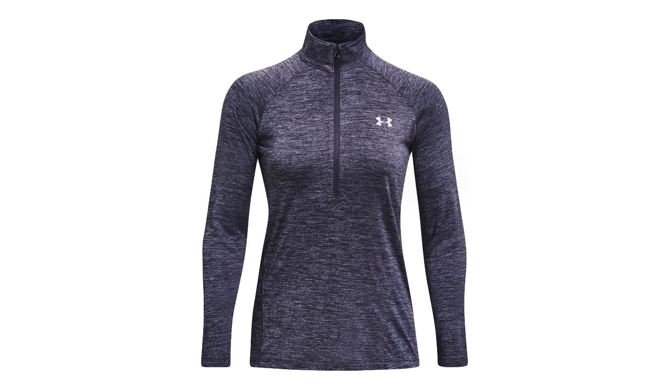 Under Armour W Tech Twist ½ Zip Purple Ženy - Mikiny a mikiny s kapucí Under Armour - Fialová - 1320128-558-XS - Size: XS