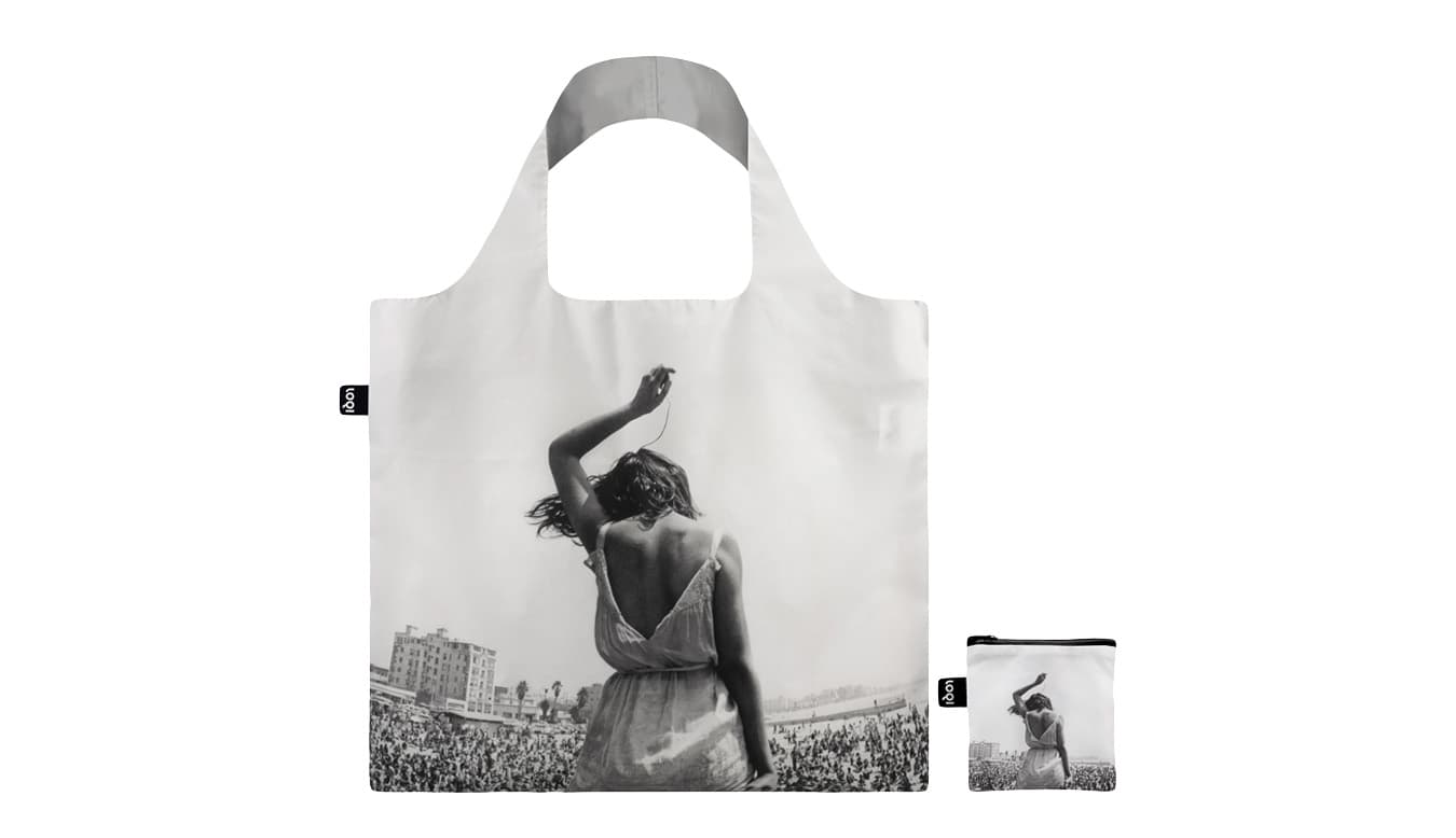 Loqi Dennis Stock - Venice Beach Rock Festival Recycled Bag Unisex - Batohy a tašky LOQI - Bílá - DS.VB-One-size - Size: One size