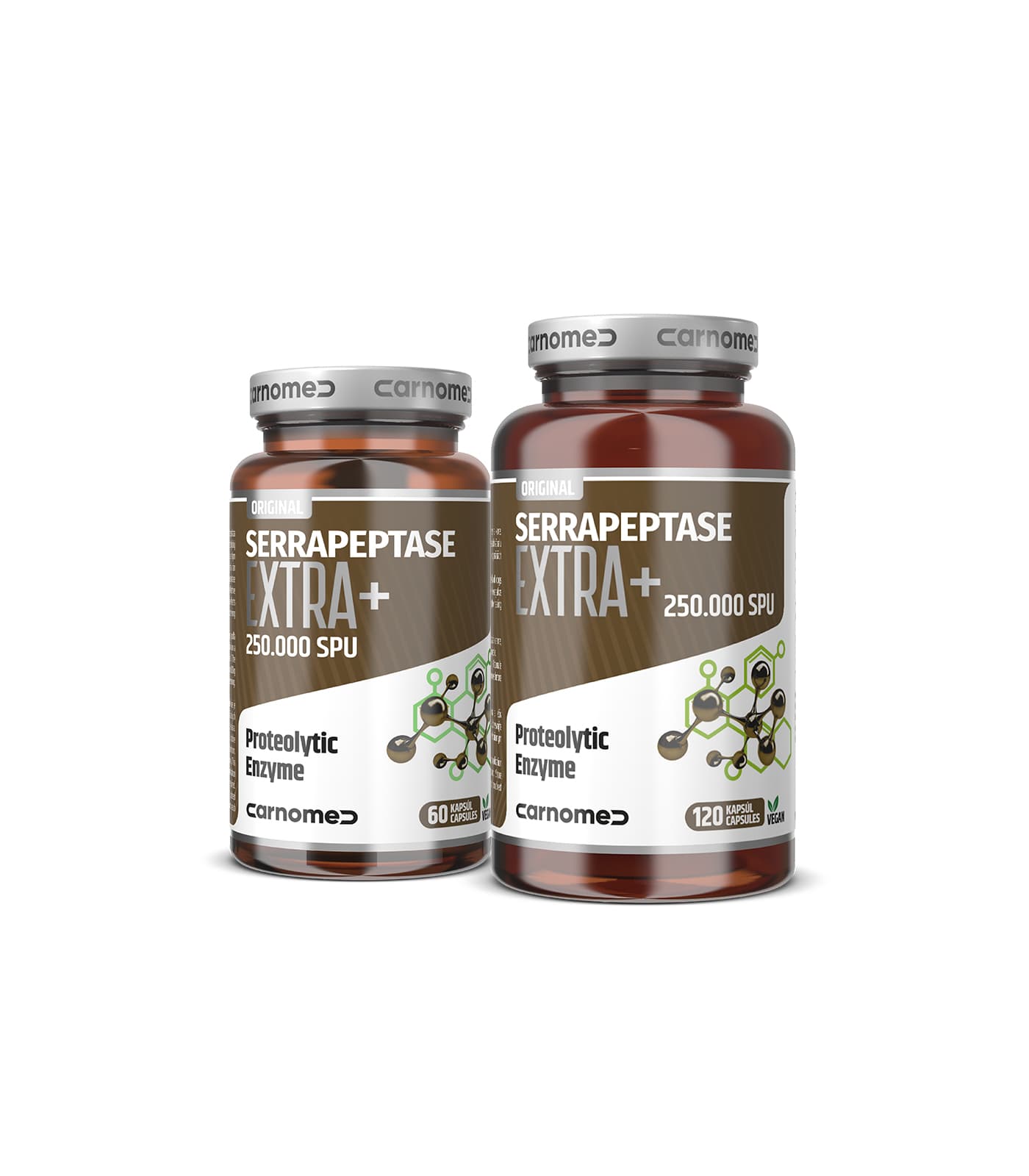 Serrapeptase EXTRA 250.000 SPU 120 cps + Serrapeptase EXTRA 250.000 SPU 60 cps