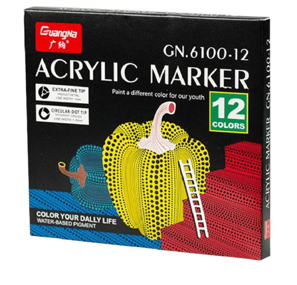 Sada akrylových fixů 12 ks