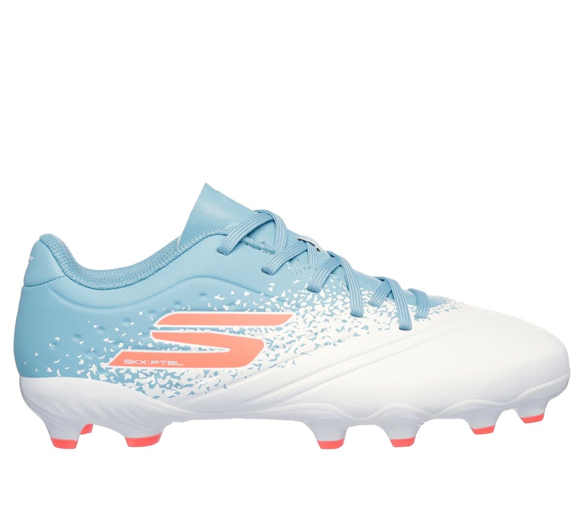 Skechers Razor 1.5 Jr Youth FG Shoes v Bílý/Zeleno Modrá Barva, Velikost 38