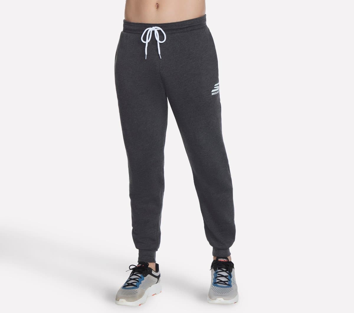 Skechers Muži Performance Fleece Jogger v Sedá Uhlíková, Velikost 2XL