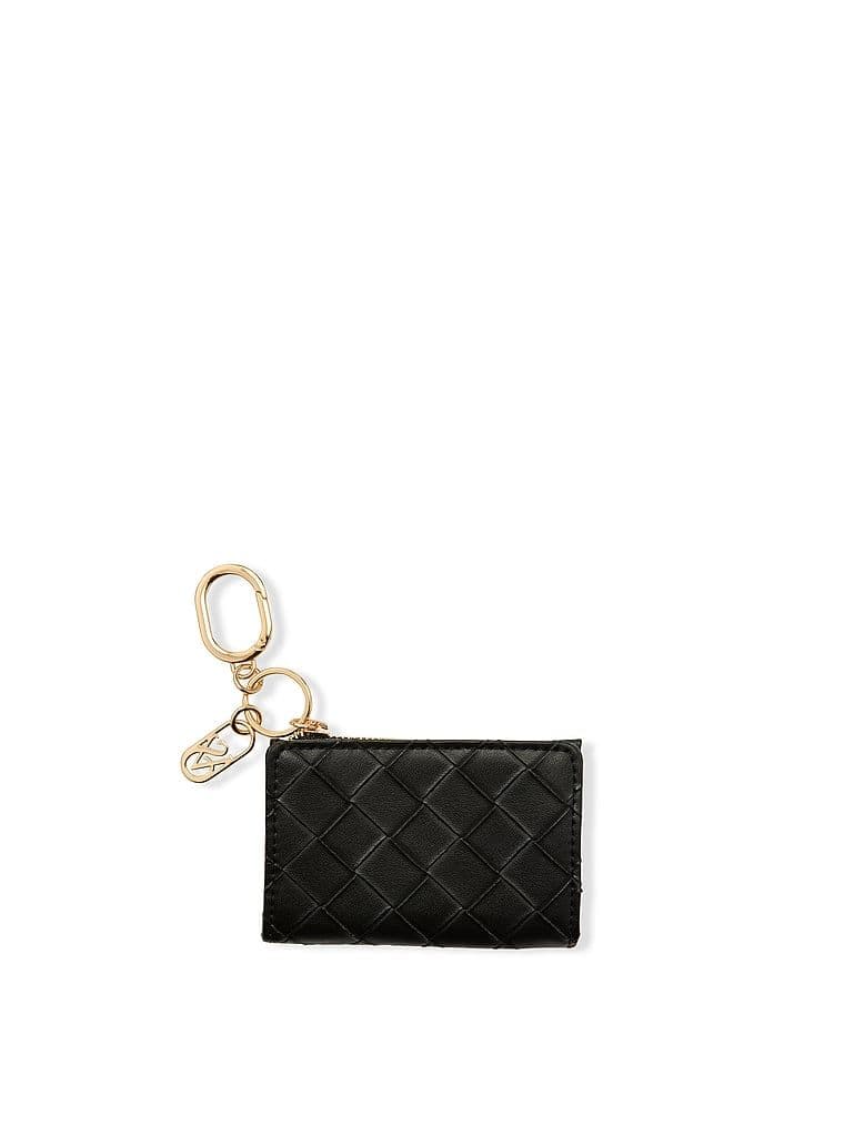 Black Woven Klíčenka Victoria s pouzdrem na karty