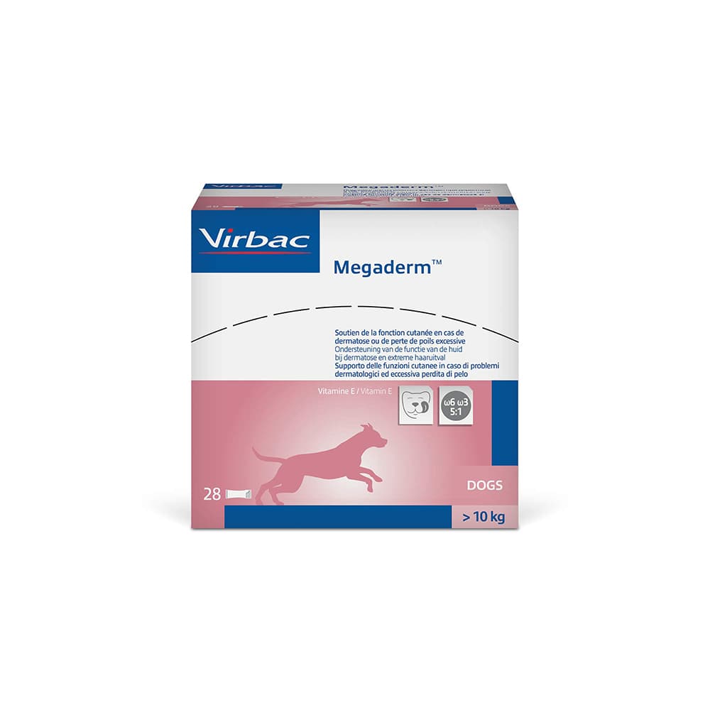 Virbac Megaderm pro psy a kočky - 2 x 28 x 8 ml, pro psy s hmotností nad 10 kg