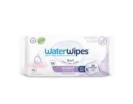 6X WATERWIPES Ubrousky vlhčené Soothing clean 3in1 60 ks (360 ks)