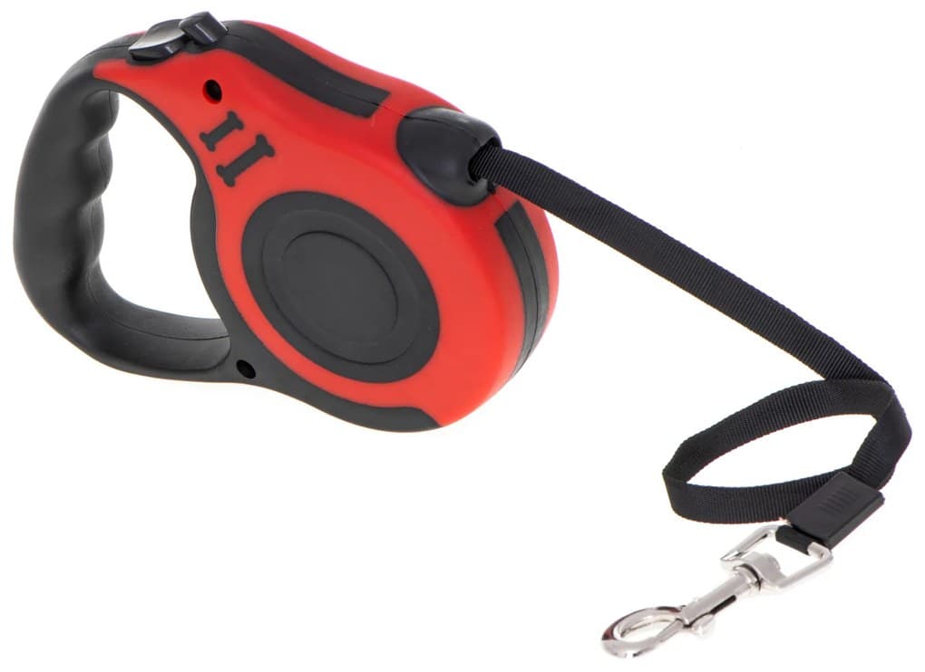 IK Automatické vodítko pro psy do 14 kg, 5m červené
