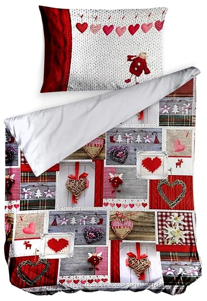 3D italské povlečení 100% bavlna Patchwork - 140x200 / 70x90 cm