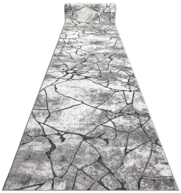 Běhoun COZY 8873 Cracks beton - Strukturální, tmavě šedý