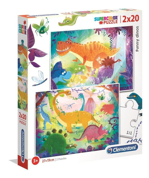 Puzzle Funny Dinos, 20 ks