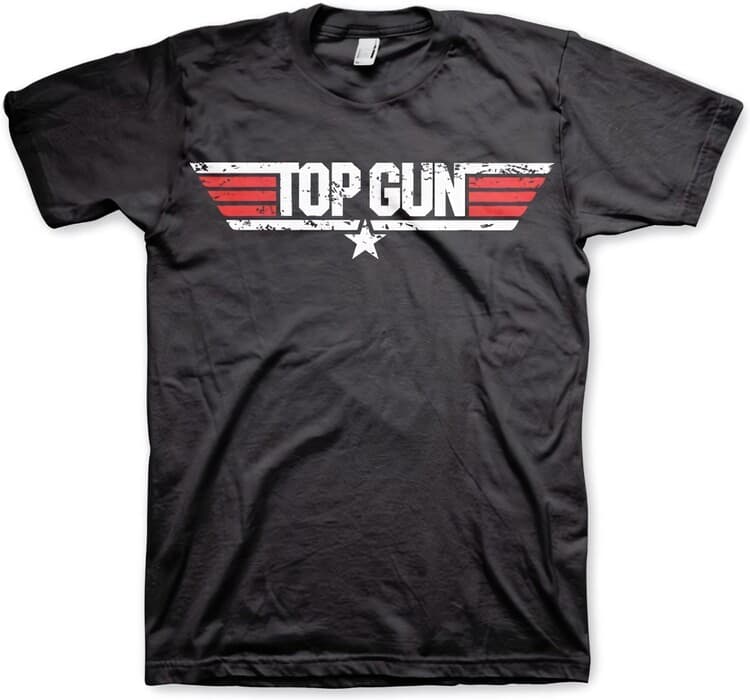 Tričko Top Gun - Distressed Logo, L