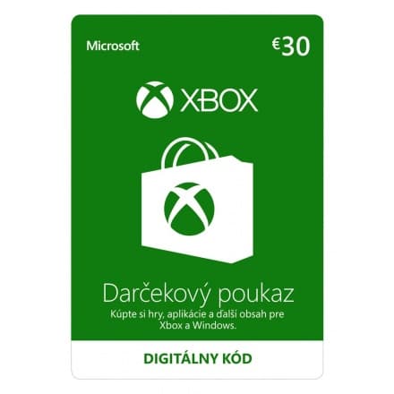 MICROSOFT ESD XBOX - Dárková karta Xbox 30 EUR, K4W-02562