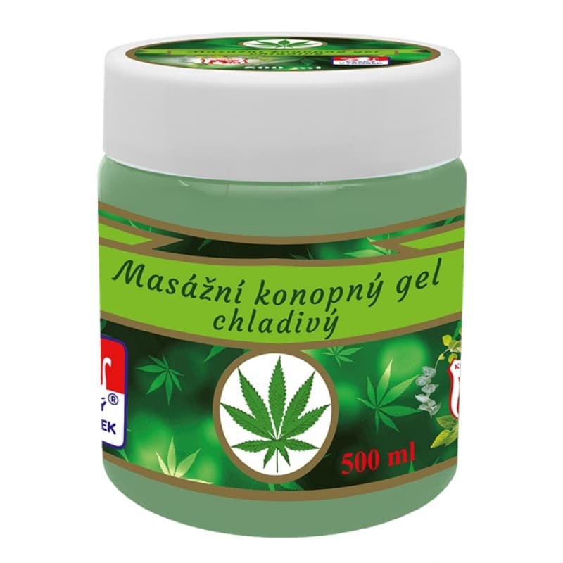 Masažní konopný gel chladivý 500 ml