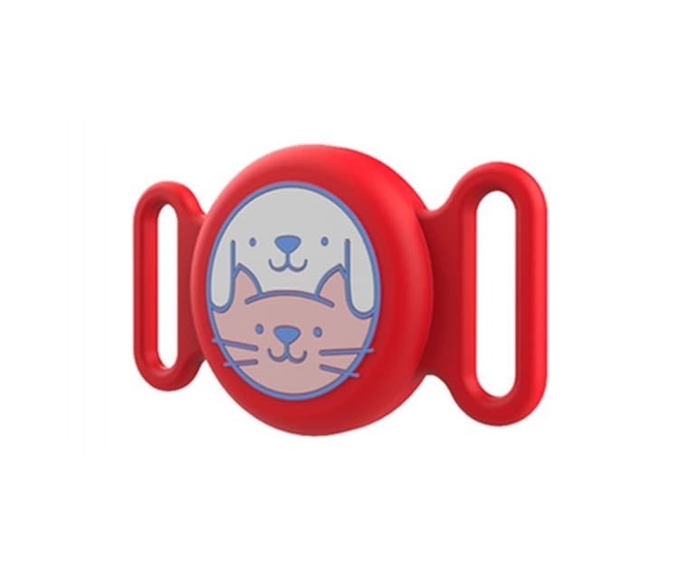 PROTEMIO PET LOCATE Obal pro Apple AirTag na obojek psa / kočky červený