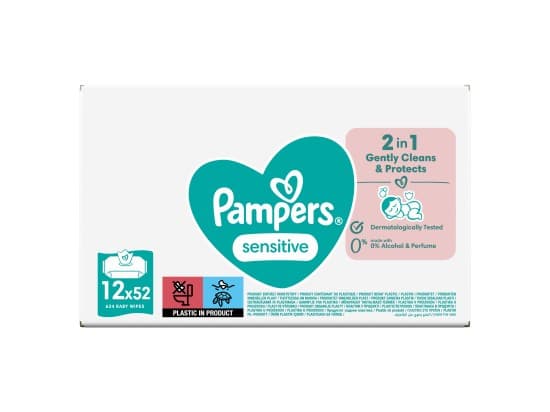 Pampers Sensitive Baby Čisticí ubrousky 624 ks