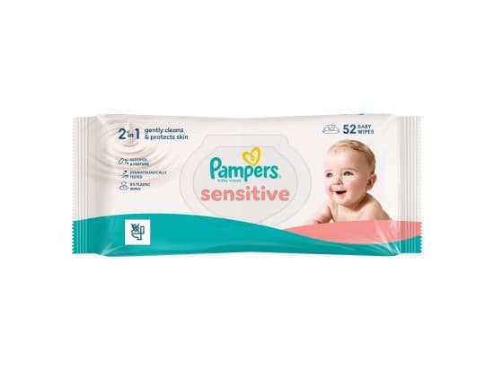 Pampers Sensitive Baby Čisticí ubrousky 52 ks