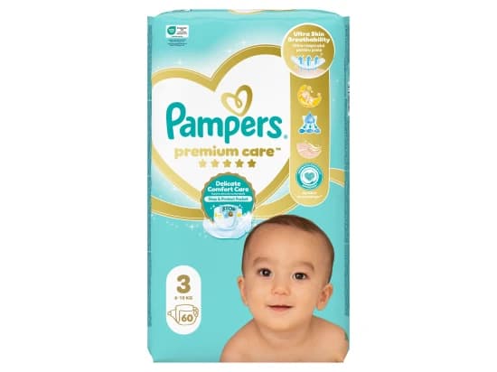 Pampers Premium Care, vel. 3, 60 ks