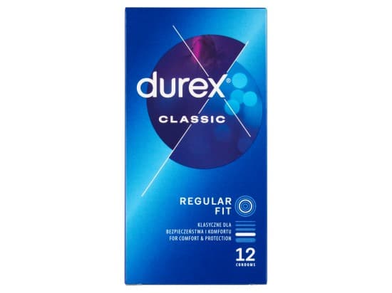 Durex Classic Regular Fit Kondomy 12 ks