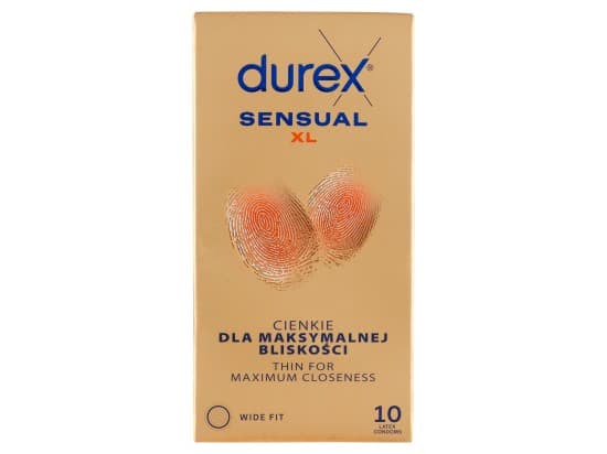 Durex Sensual XL Wide Fit Kondomy 10 ks