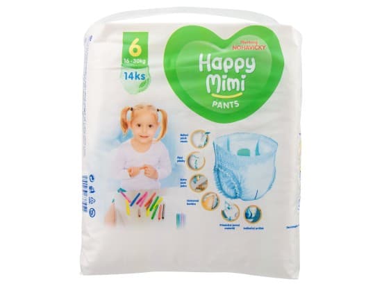 Happy Mimi Pants plenkové kalhotky 6 (16-30kg) 14 ks