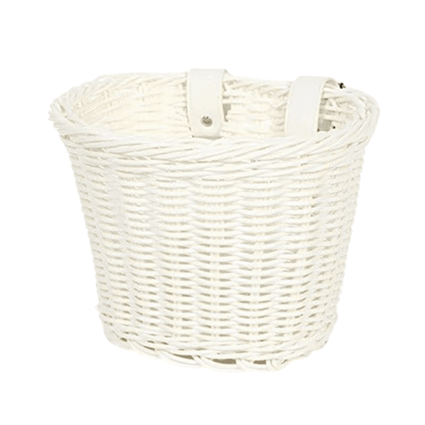 Tkaný ratanový košík na řídítka kola 21 × 16 × 16 cm Odnímatelný úložný koš Pletený design Přední cyklistický košík na nákupy a