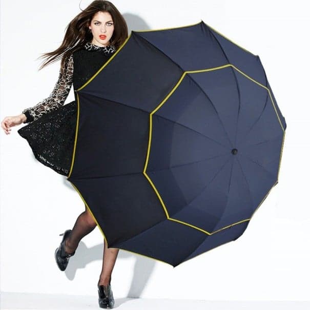 Velký rodinný deštník - 130 cm J2302 modrá