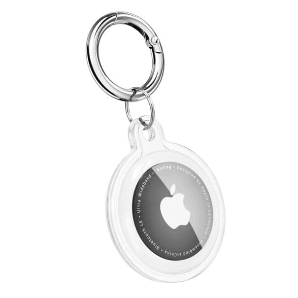 Voděodolný průhledný TPU držák na klíče a obojek s ochranou proti ztrátě pro Apple AirTag psa kočku domácího mazlíčka bílá